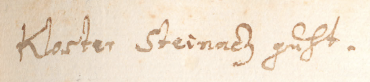 Besitzvermerk Maria Steinach